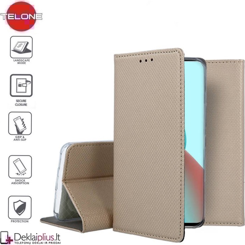 Telone atverčiamas dėklas - auksinės spalvos (Xiaomi Mi 11 Lite/11 Lite 5G Ne) Telone atverčiamas dėklas - auksinės spalvos (Xiaomi Mi 11 Lite/11 Lite 5G Ne)